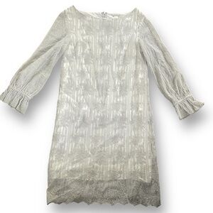 Sundance Emma Graceful Sliver Lace Sheath Dress Women’s Size Small